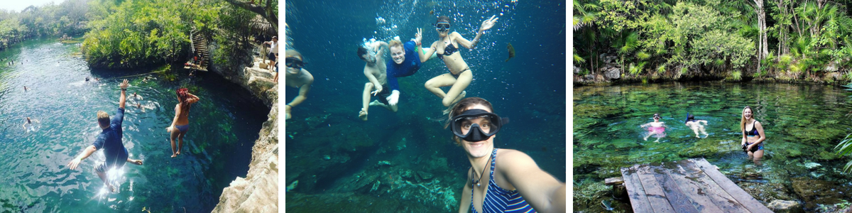 cenotes collage